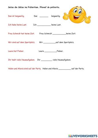 Haben und sein im Präteritum