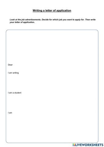 Letter of application