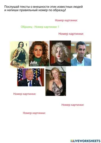 Внешность известных людей