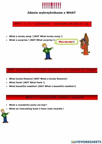 Zdania wykrzyknikowe - what - how - so - such