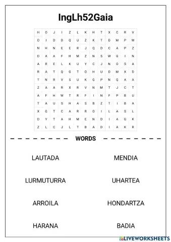 Ingurunea gurutzegrama erliebe elementuak