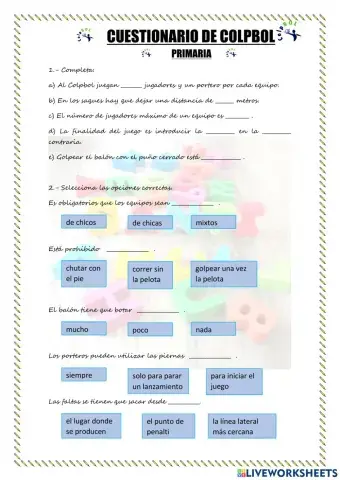 Test colpbol primaria