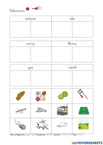 Relacionar paraulaes polisèmiques 2.
