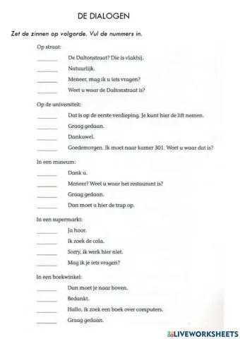 De dialogen, de stad