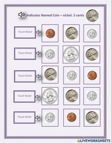 Indicates named coin - nickel - 1.02 - George