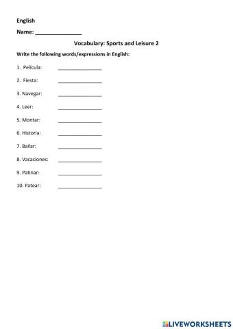 Sports and Leisure 2