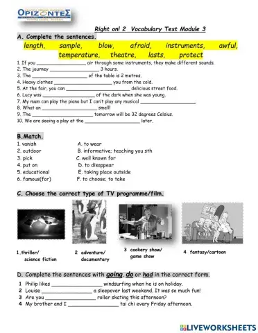 Right on 2 - Test module 3. B class
