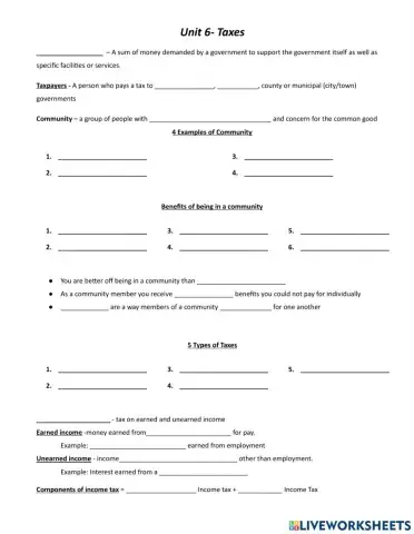 Unit 6 - Notes - Part 1