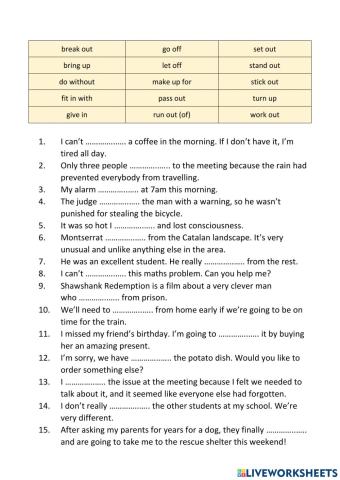 Phrasal Verbs Set 4