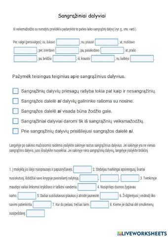 Sangrąžiniai dalyviai.