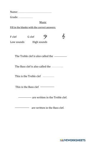 CPS Grade 3 Treble and Bass clef