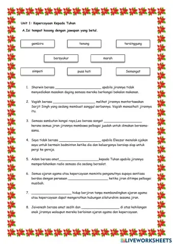 Kepercayaan Kepada Tuhan