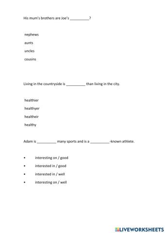 Worksheet A2