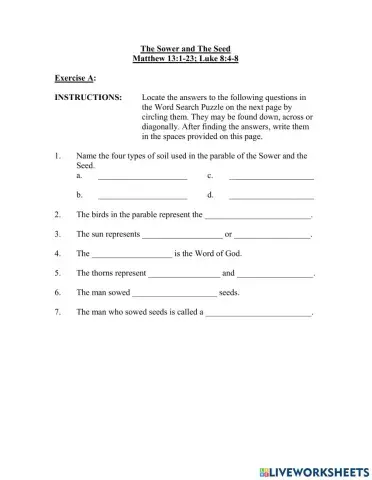 The Sower and The Seed