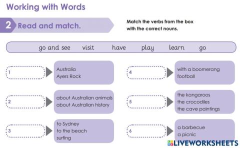 Australia verbs
