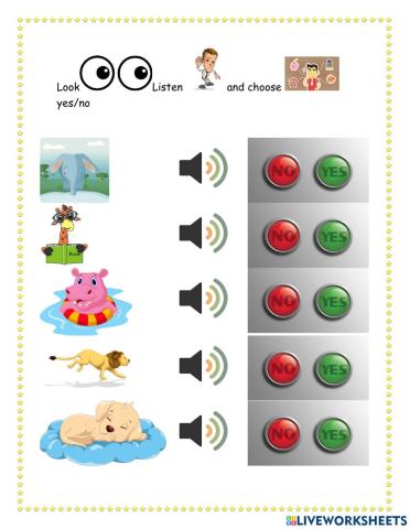 Animals: Present continuous 2