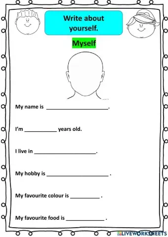 English Year 2 Lesson 1 (Write about your self)