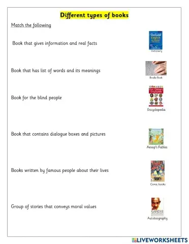 Different kinds of books