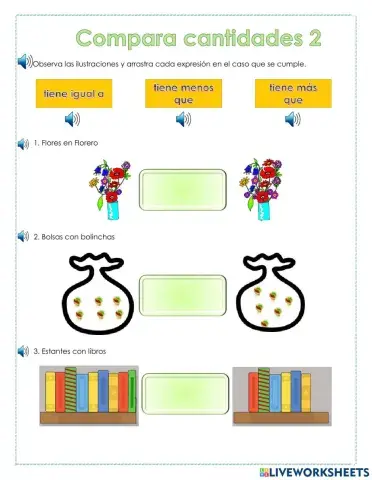 Comparar cantidades en conjuntos