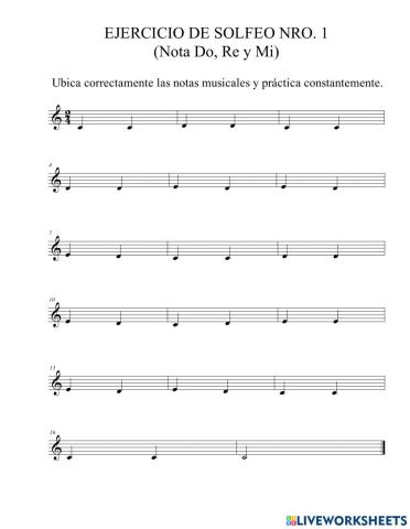 Ejercicio de solfeo 1