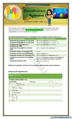 Demostraciones Algebraicas 2