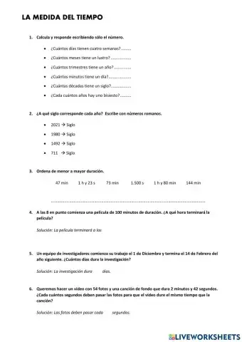 Medida del tiempo y de la información