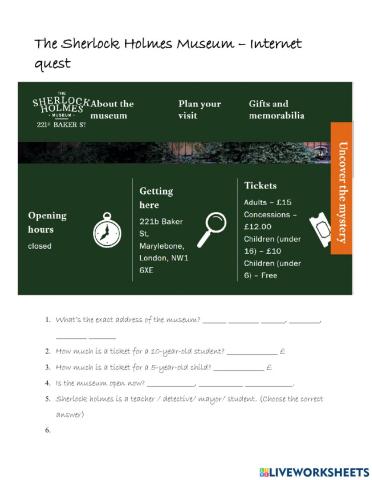 Sherlock holmes museum