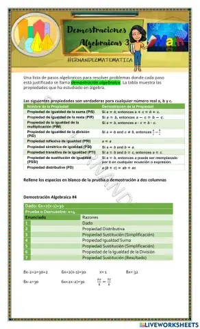 Demostraciones Algebraicas 3