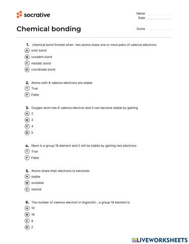 Chemical bonding