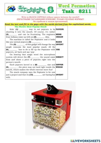 Spotlight 8 Task 8211