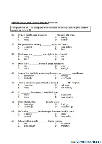Esb b1 use of english 2018b