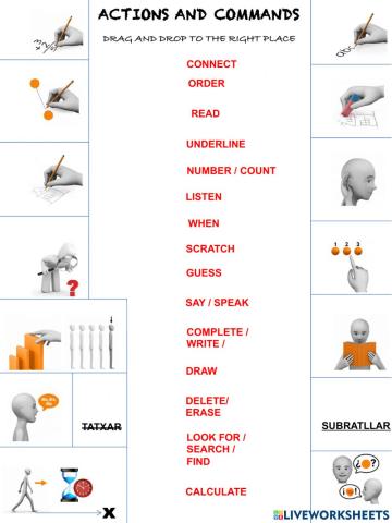 Main action and commands