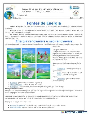 Fontes de energia