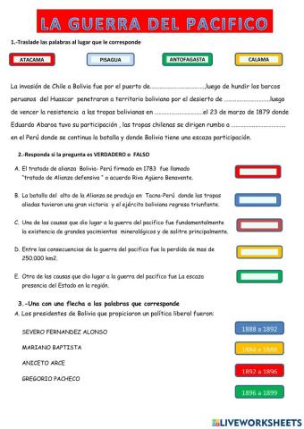 La guerra del pacifico