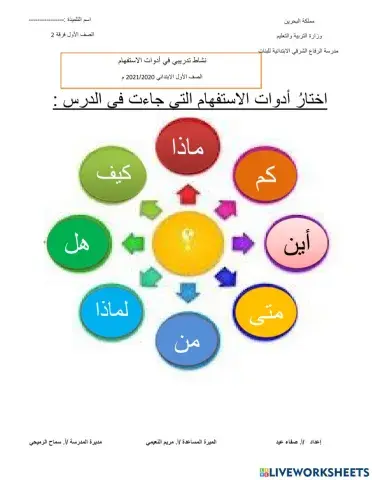 أدوات الاستفهام