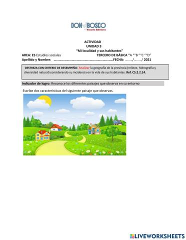 Paisajes urbanos y rurales