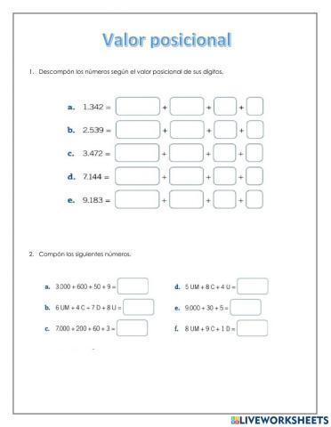 Valor posicional miles