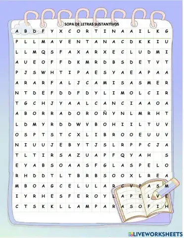 Sopa de letras sustantivos