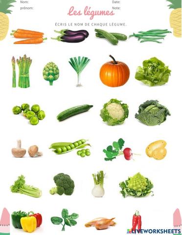 Les légumes