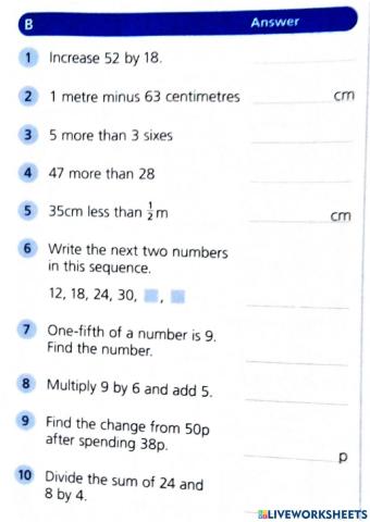 Mental Maths