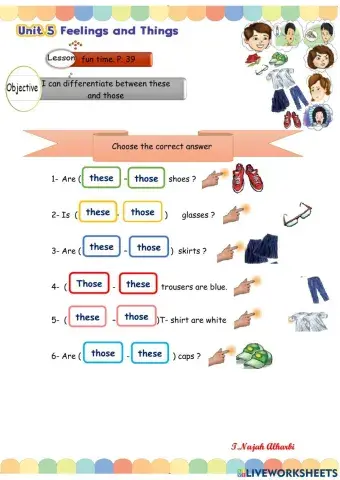 Feeling - these and those