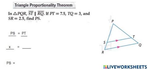 Triangle proportionality theorem