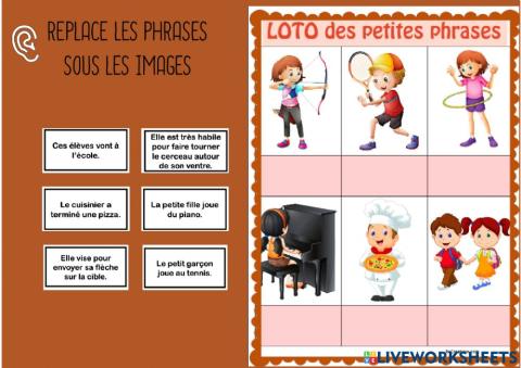 Loto des petites phrases 2