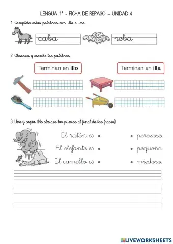 Repaso Lengua Unidad 4