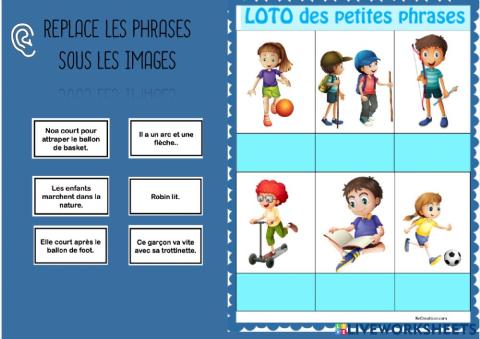 Loto des petites phrases 6