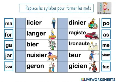 Syllabes manquantes 4