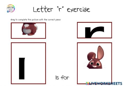 Letter r + picture exercise