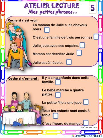 Mes petites phrases 5