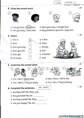 GRADE 2 FIRST TERM EXAM