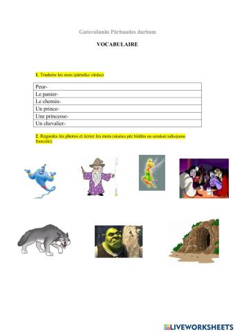 Les exercises Unité 5